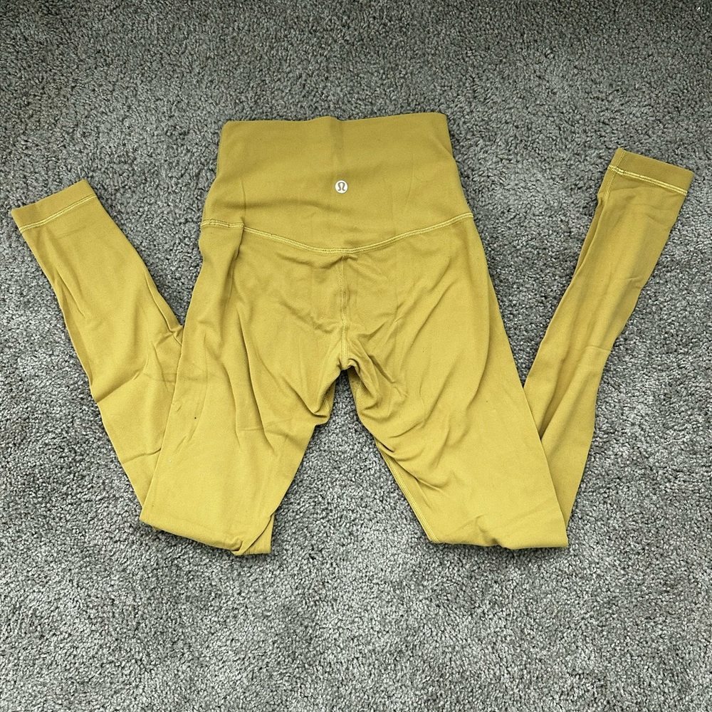 Lululemon - Mustard Yellow/Greenish color Align leggings - Size 2 - 25” Length